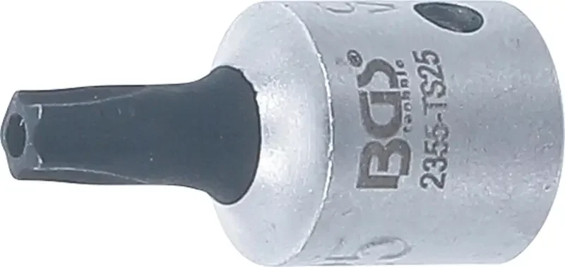 Zástrčná bitová hlavice 1/4" TS25 (5 hvězda) s vrtáním. BGS 2355 (BGS102355-TS25) Pouze Dnes