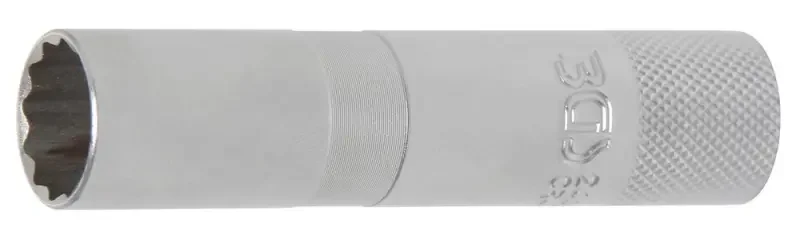 Nástrčná hlavice 3/8" 12hranná 16 x 90 mm BGS102449 pro zapalovací svíčky, s přídržnou gumou (BGS102448) Omezená Nabídka