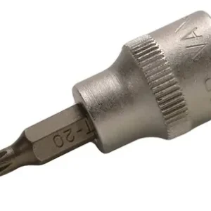 Zástrčná bitová hlavice 3/8" T-profil T20 s otvorem. BGS 2571 (BGS102571) Hit Sezóny