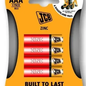 Autentický Baterie AAA JCB typ R03, Zinko-chloridová (balení 4ks), JCB-R03-4B (SOLIJCB-R03-4B)