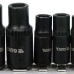 YATO Nástavce na závitníky sada 10ks, adaptéry na ráčnu 1/4″ a 3/8″ Časově Omezené