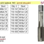 Závitníky ruční sadové M10x1,0 NO jemný závit Objednat Nyní