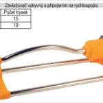 Zavlažovač výkyvný 17 trysek pro zahradní hadici s připojením na rychlospojku Rychlé Dodání