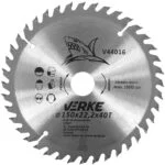 Značkový VERKE Pilový kotouč s SK plátky 150x22,2mm 40 zubů + redukce 12,7/16/20mm