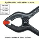 Speciální Cena Rychlosvěrka klešťová, 100mm, bez aretace, svorka pružinová