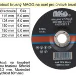 Akce Kotouč brusný na ocel MAGG 125x6