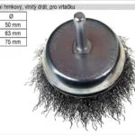 Kartáč rotační hrnkový 50mm vlnitý drát pro vrtačku Akční Nabídka