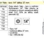 Levný Gola ořech torx1/4″ T25 YT-7664