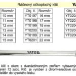 YATO Ráčnový klíč očkoplochý 10mm Sleva