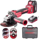 Aku úhlová bruska 125mm, bezuhlíková, 20V Worcraft CAG-S20LiBH 1x4.0Ah, nabíječka, kufr Finální Výprodej
