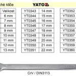 YATO Očkoplochý klíč 29mm CrV Tovární Cena