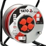 YATO Prodlužovací kabel na cívce 40m, 230V 3x2,5mm, gumová izolace, 4 zásuvky YT-8107 Sleva