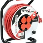 YATO Prodlužovací kabel na cívce 50m, 230V 3x2,5mm, gumová izolace, 4 zásuvky YT-8108 Novinka