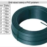 Akční Nabídka Drát napínací s PVC potahem 2,0mm délka 50m