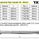 YATO Očkoplochý klíč 34mm CrV Finální Výprodej