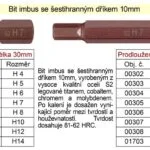 Akce Bit imbusH 7 se šestihranným dříkem 10mm délka 30mm