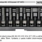 YATO Zástrčné hlavice IMBUS H6-H19 gola ořechy sada 8 kusů kované Cenový Hit