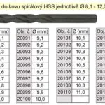 Aktuální Vrták do kovu HSS 9,3mm – jednotlivě