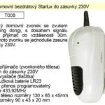 Zvonek domovní bezdrátový Starlux do zásuvky 230V Objednat Nyní