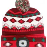 Zlevněný STREND PRO Čepice se světlem X-mas ČERVENO-BÍLÁ, velikost UNI