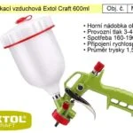 Akční Cena Pistole stříkací vzduchová Extol Craft 99314 objem 600ml