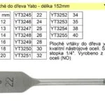 Značkový Vrták plochý průměr 16mm do dřeva Yato