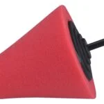 Značkový EXTOL PREMIUM kužel leštící pěnový, T10, červený, 80mm, stopka 6mm