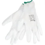 Akce rukavice z polyesteru polomáčené v PU, bílé, 9″, velikost 9″, EXTOL PREMIUM