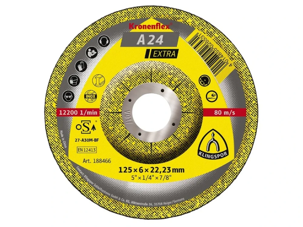 Aktuální KLINGSPOR Kotouč brusný A 24 Extra A-ocel | 180x6x22,2 mm