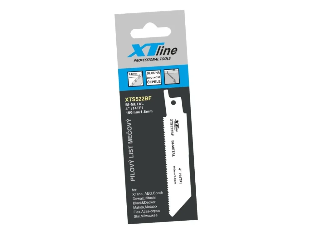 XTLINE Pilové plátky mečové Bimetal | 100x19x0,9 mm, 14 Tpi (1bal/5ks) Bezpečná Platba