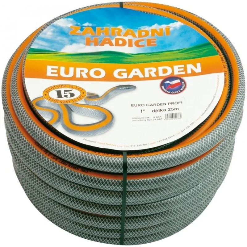 Značkový EURO Garden PROFI zahradní hadice neprůhledná 1/2" x 50m 147454