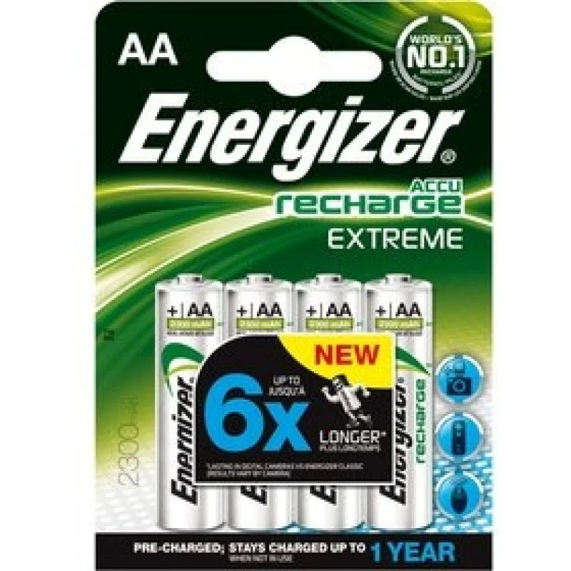 Akce ENERGIZER Nabíjecí tužkové baterie NiMH EXT 2300 mAh 4xAA 35038509