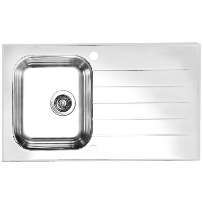 ALVEUS GLASSIX 10 kuchyňský dřez, 860 x 500 mm, nerez/sklo, bílá 1099462 Dokud Zásoby Vydrží