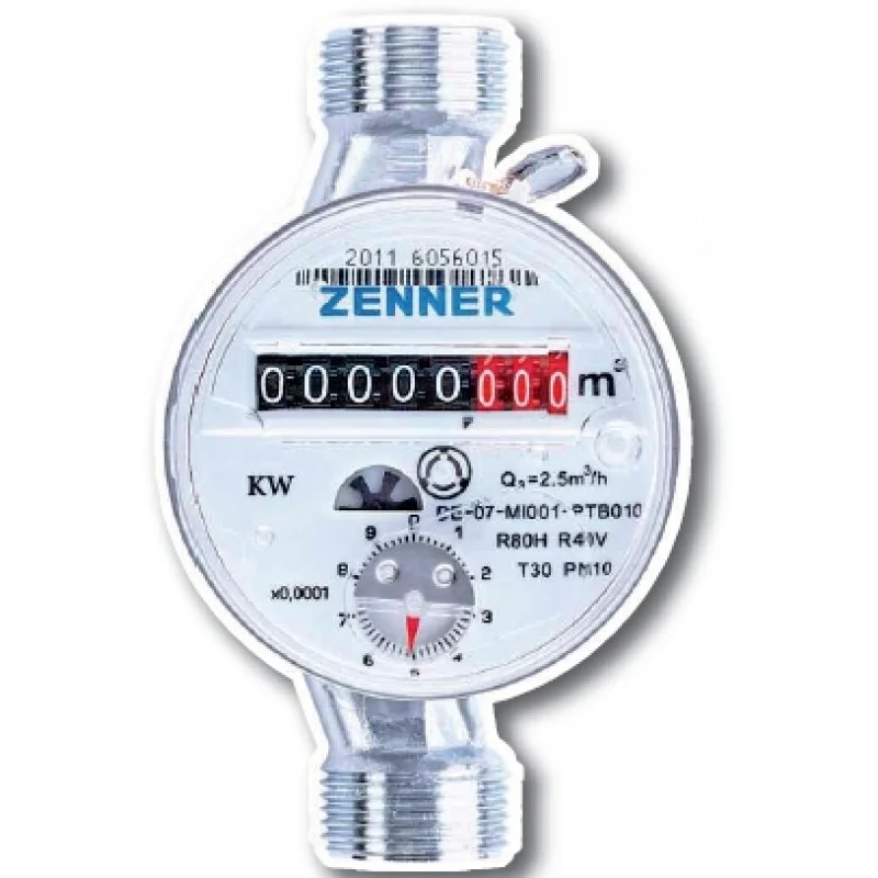 ZENNER Bytový vodoměr ETKD-M 2,5-110-1/2" R80H40V na studenou vodu 999119680 Horká Nabídka