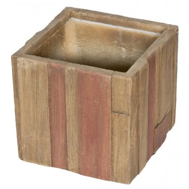 Aktuální Květináč G21 Wood Cube 36x36x34cm 639263