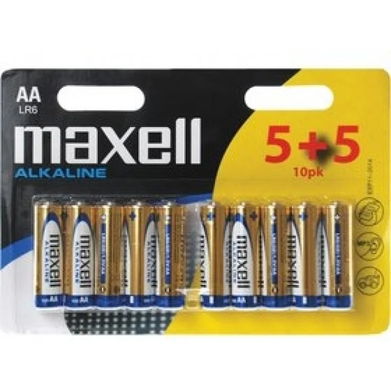 Akční Cena MAXELL Alkalické tužkové baterie LR6 10BP ALK 10x AA (R6) 35032357