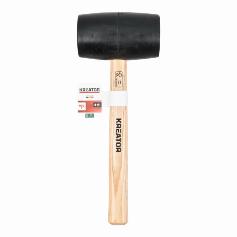 Akční Nabídka Kreator KRTH90603 Gumová palice černá 900g - Dřevěná násada