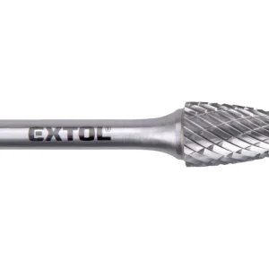 Autentický EXTOL INDUSTRIAL fréza karbidová, kulatý oblouk, pr.12x25mm/stopka 6mm,sek střední (double-cut), 8703755