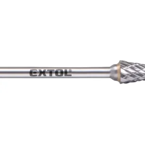 Značkový EXTOL INDUSTRIAL fréza karbidová, konická zakulacená, ⌀6x13mm, ⌀stopky 3mm, sek střední (double-cut), 8703883
