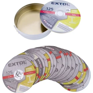 Akce EXTOL CRAFT kotouč řezný na kov 20ks, O 125x1,0x22,2mm, 106903