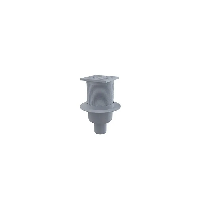 AlcaPLAST Podlahová vpust 105x105/50 mm přímá, šedá mřížka Vysoce Kvalitní