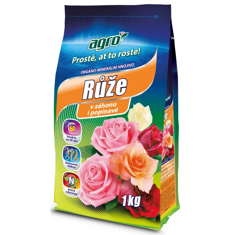 AGRO Organicko - minerální hnojivo na růže 1 kg Přímo Od Výrobce