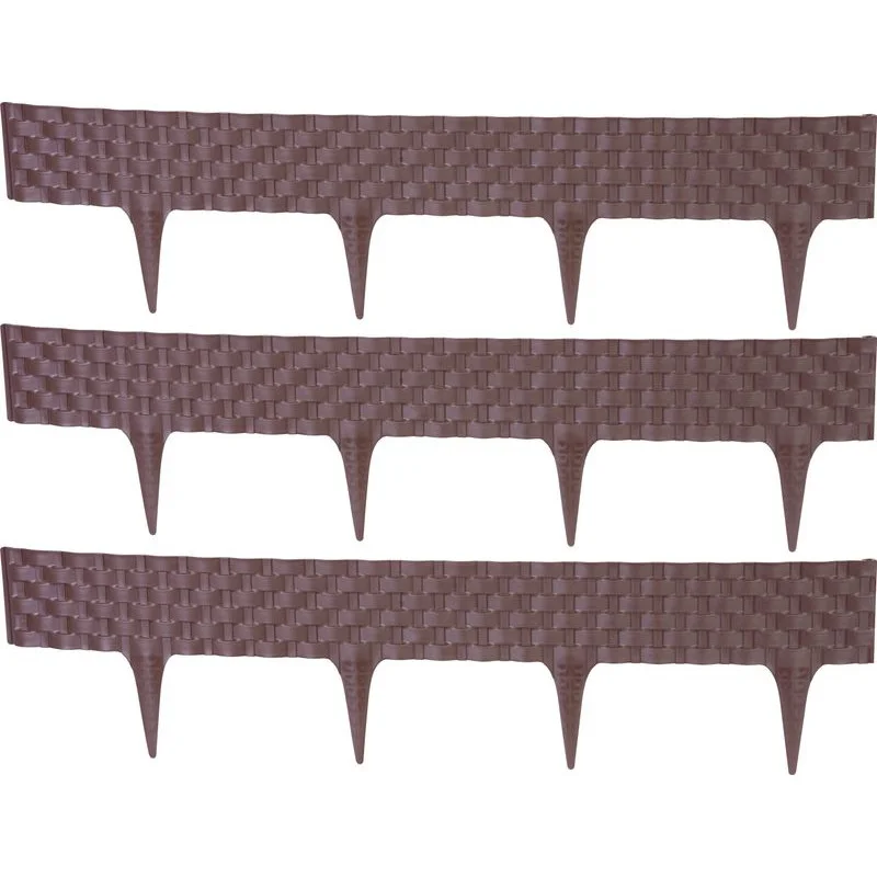 Zlevněný Garden Plast Plastová palisáda RattanPalisade, 82x9,5/20 cm, hnědá, 240 cm