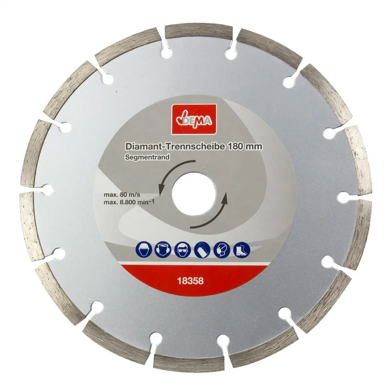 Aktuální DEMA Diamantový řezný kotouč segmentovaný 180 mm DDT180S