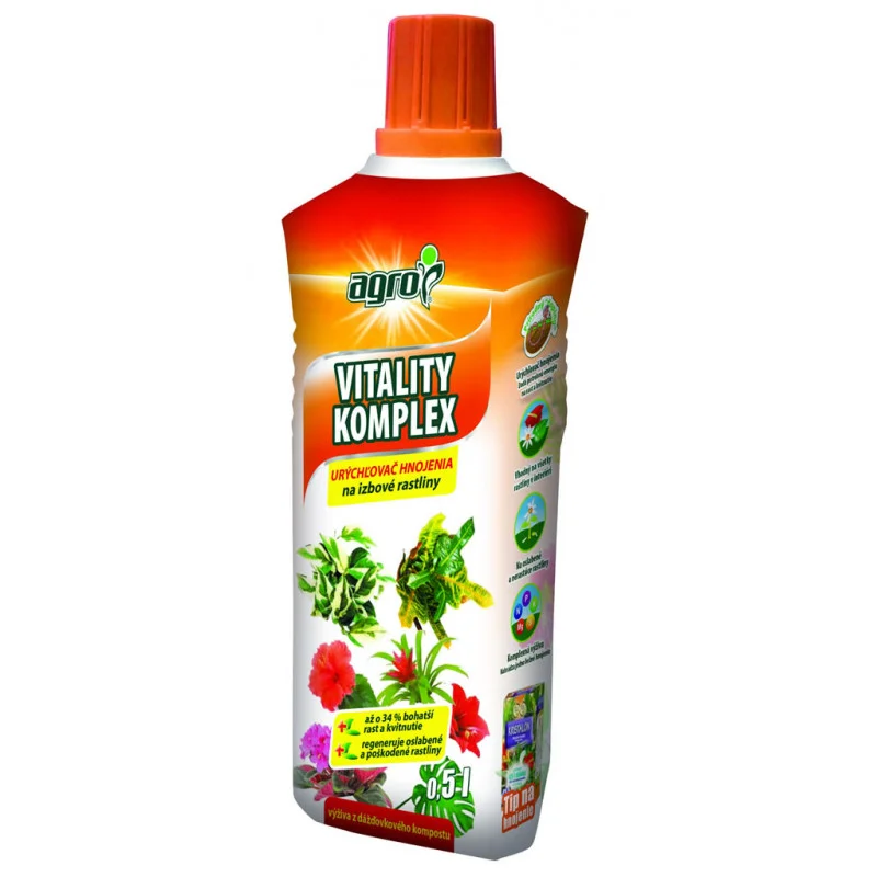 AGRO Kapalné hnojivo Vitality Komplex na pokojové rostliny 0,5 L Značkový