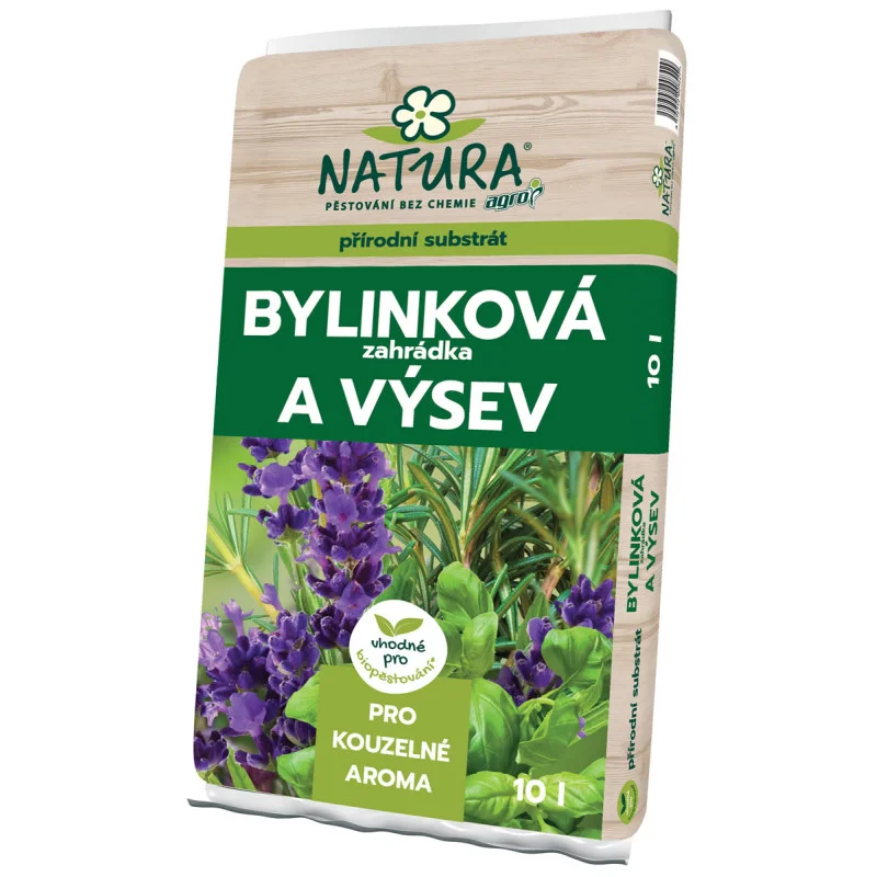 AGRO Natura Substrát na bylinkovou zahrádku a výsev 10 L Výprodej