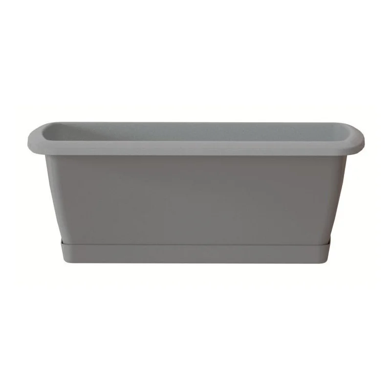 Aktuální Prosperplast Truhlík s miskou RESPANA SET 39,2 cm šedý kámen