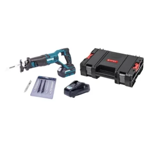 Akce XTLINE Aku mečová pila 18 V + 2 baterie 2.0 Ah + nabíječka 2.4 A + pilové plátky + box - XT102730-2B2B