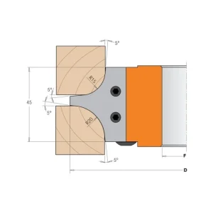 Značkový CMT Nůž pro C694004 - pár žiletek R=12+18mm