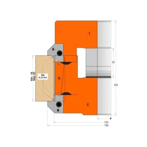 Zlevněný CMT Nůž pro C694005 - pár žiletek R6+45° prof.B6 spodní